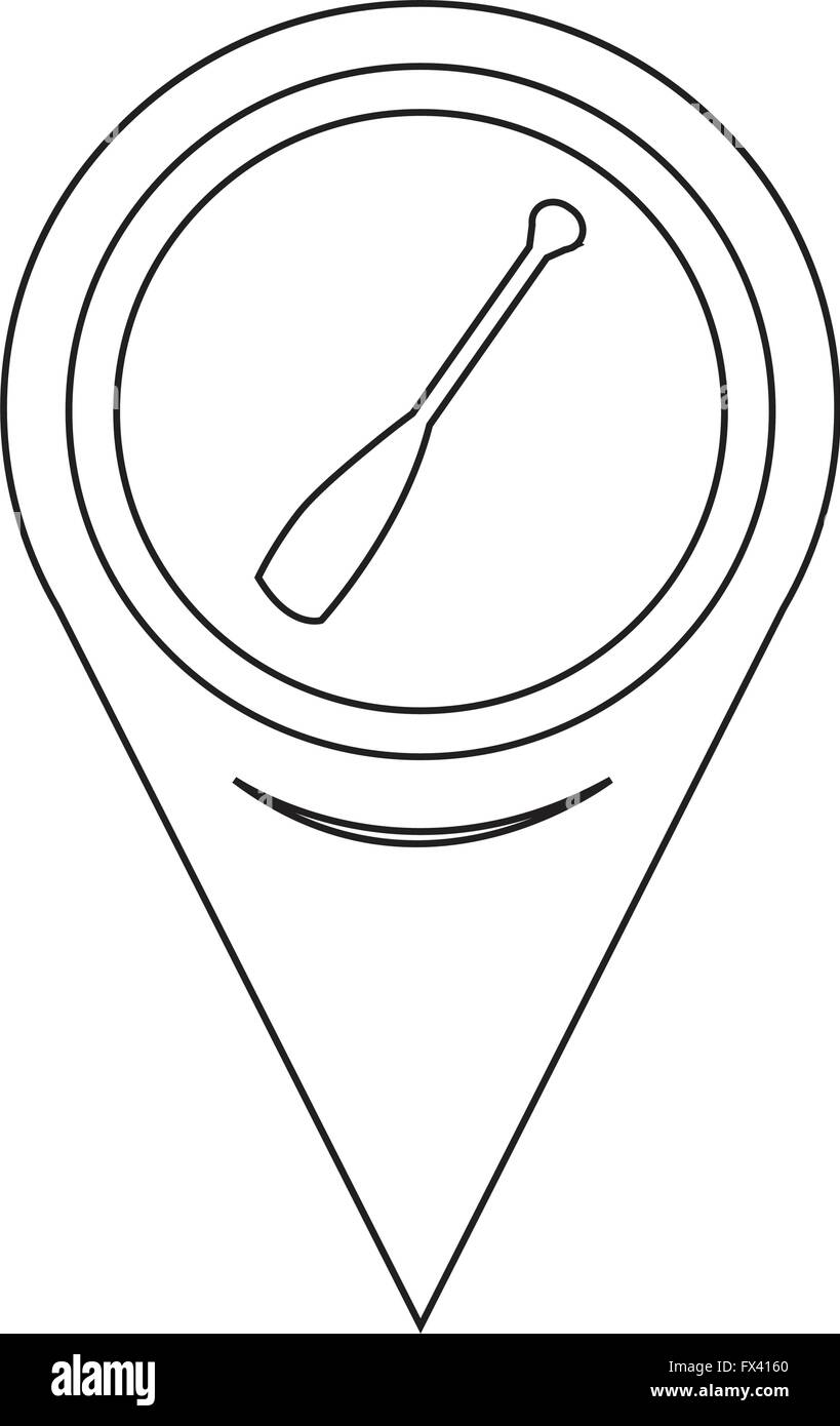 Symbol "Karte Pin Pointer Paddel" Stock Vektor