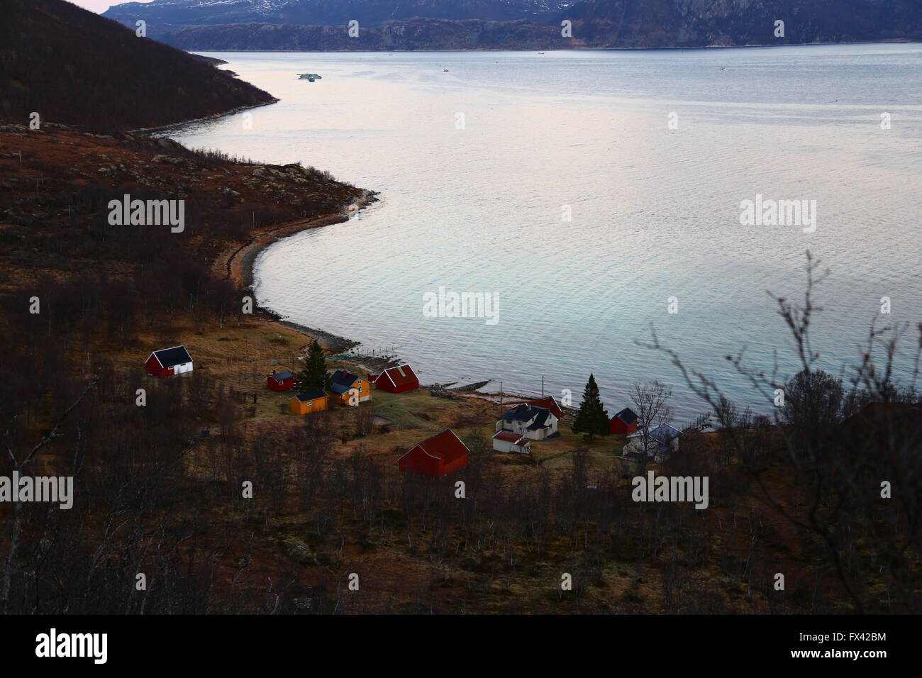 Fjorde, Tromsø, Norwegen Stockfoto