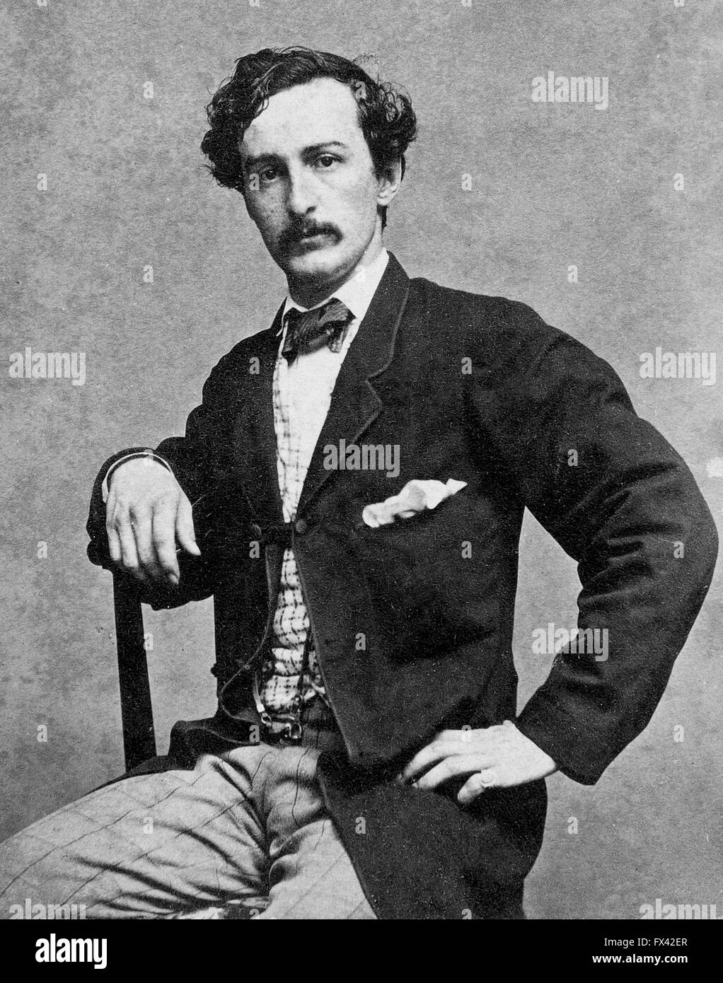 John Wilkes Booth, der Präsident Abraham Lincoln ermordet. Stockfoto