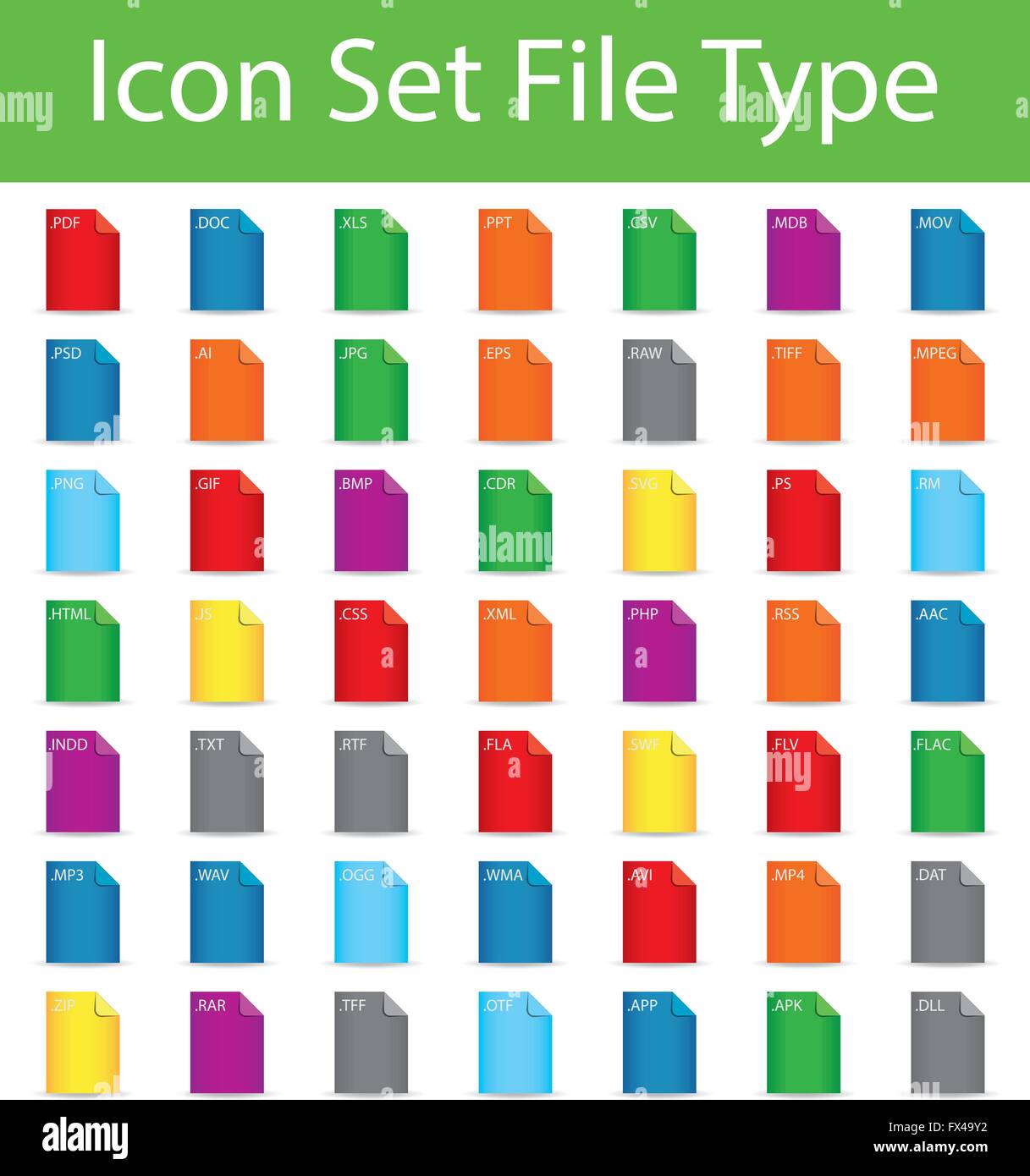 Icon Set Datei mit 49 Symbole für den kreativen Einsatz in Grafik-design Stock Vektor