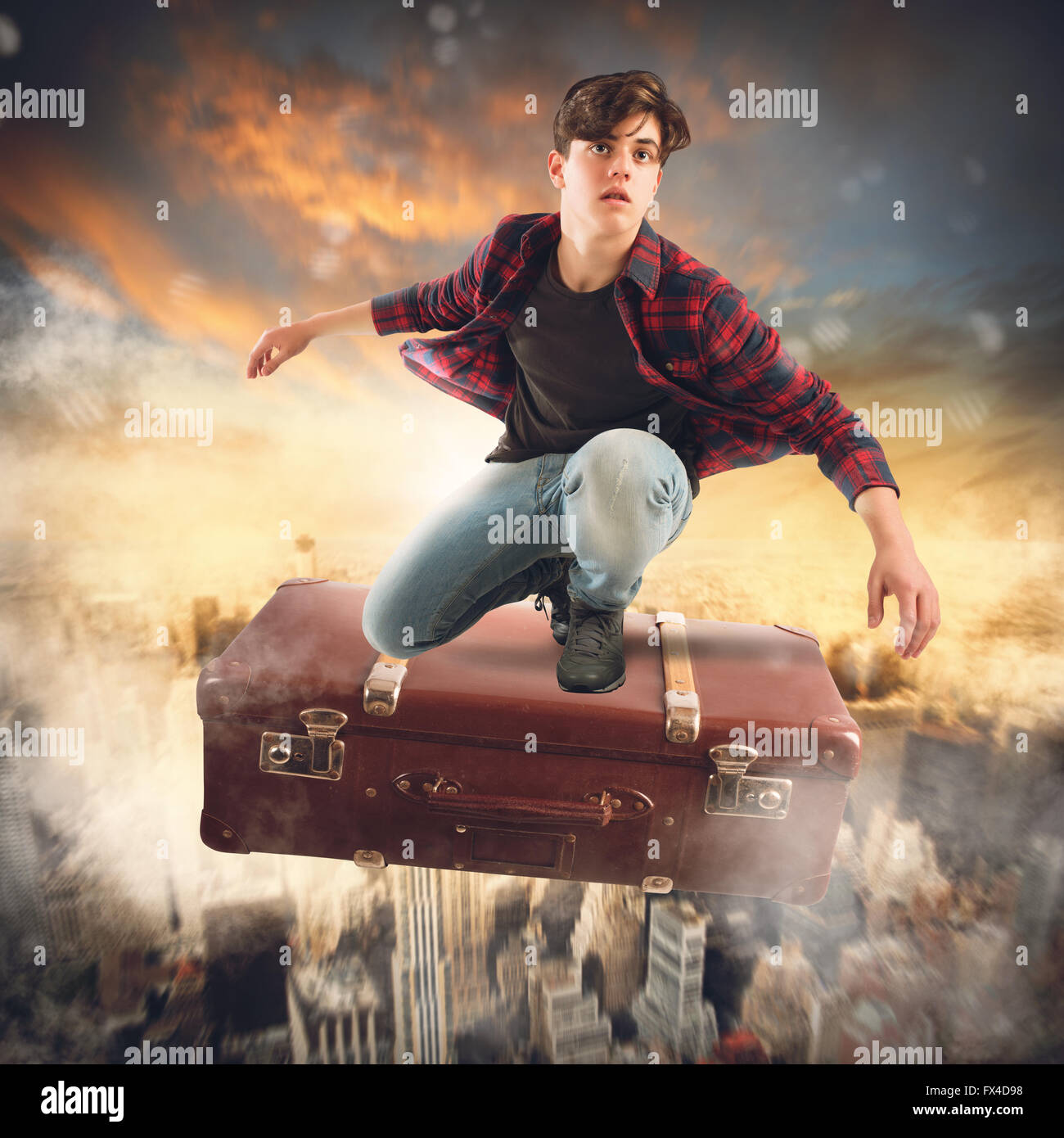 Wegfliegen Stockfoto