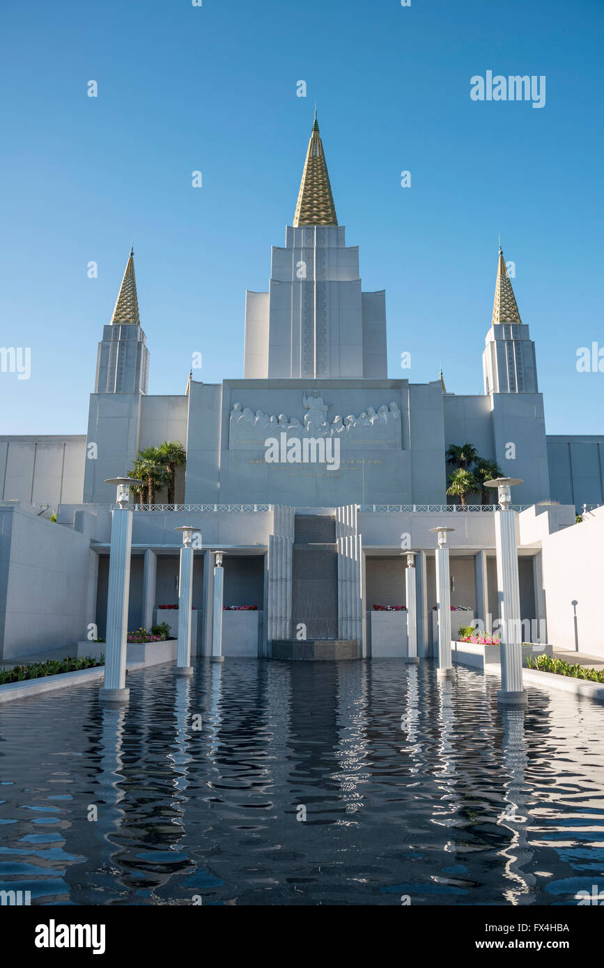 Oakland-Kalifornien-Tempel, die Kirche Jesu Christi der Heiligen der letzten Tage, San Francisco, USA Stockfoto