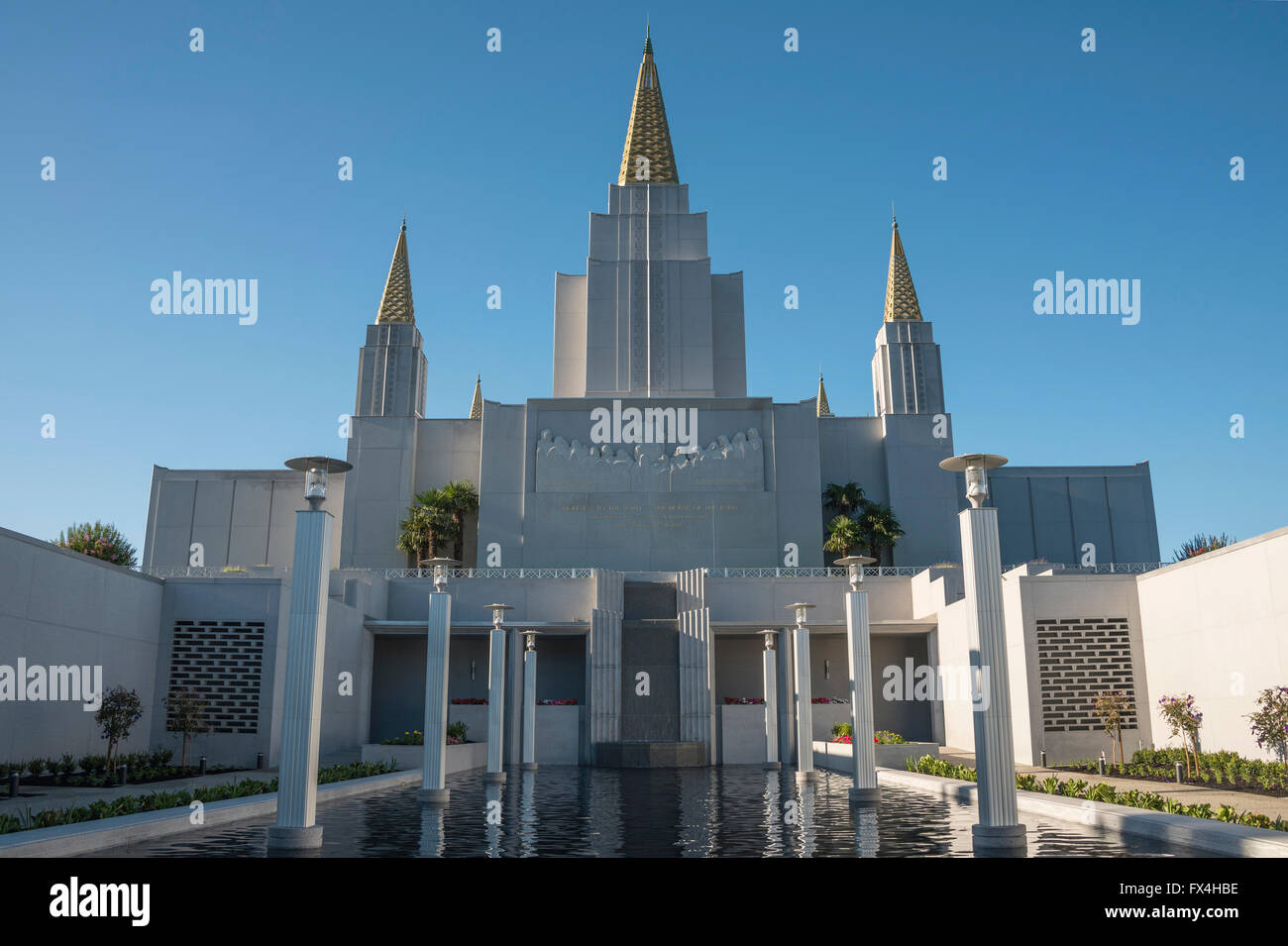 Oakland-Kalifornien-Tempel, die Kirche Jesu Christi der Heiligen der letzten Tage, San Francisco, USA Stockfoto