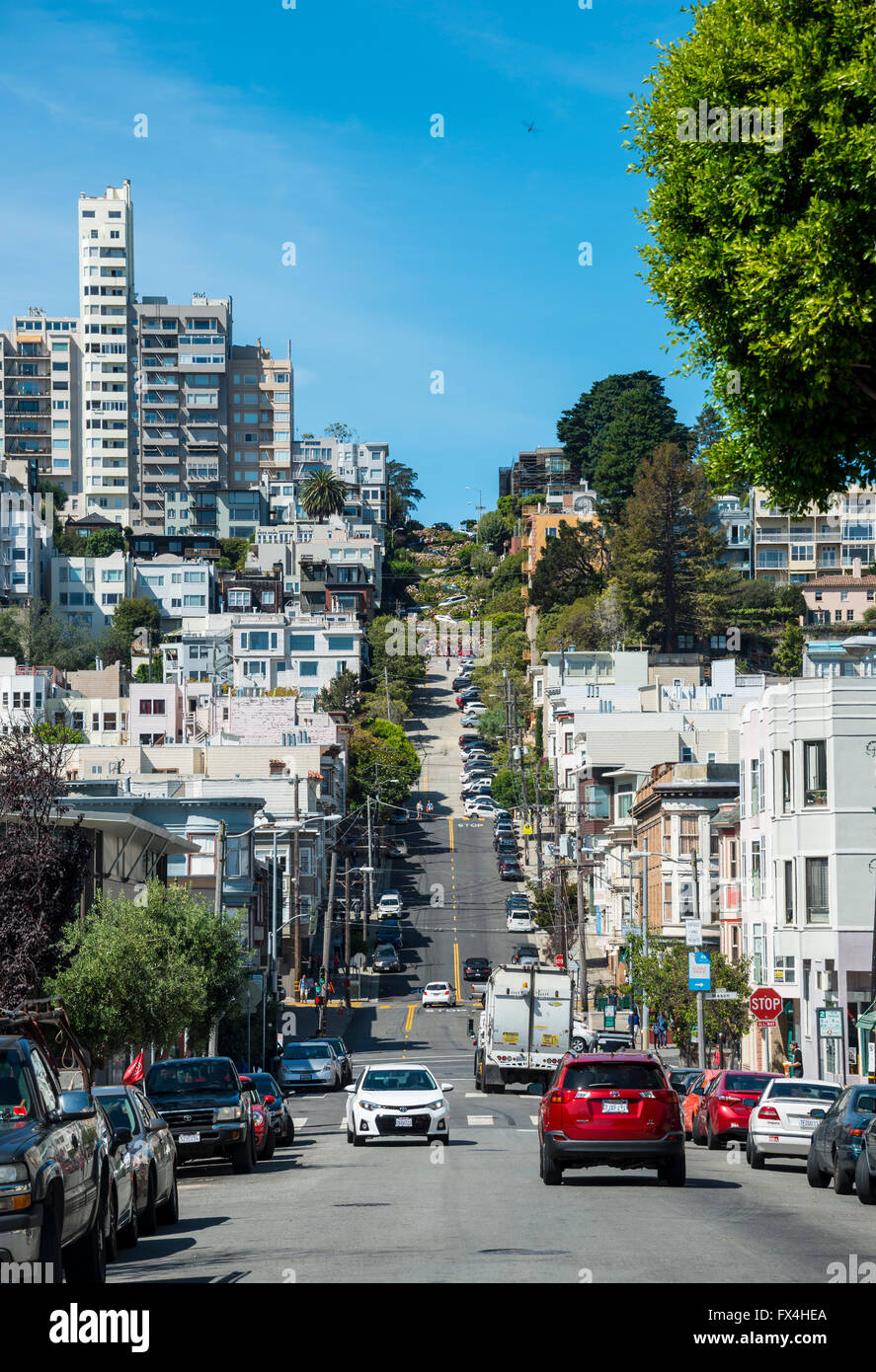 Lombard Street, San Francisco, Kalifornien, USA Stockfoto