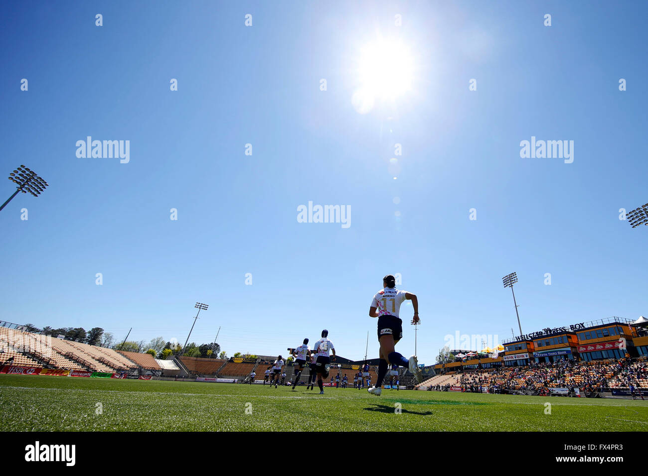 Kennesaw, Georgia, USA. 9. April 2016. Gesamtansicht Rugby: HSBC Women Sevens World Series USA Runde Schale Turnier Halbfinale zwischen Japan und Kolumbien Fifth Third Bank Stadium in Kennesaw, Georgia, USA. © AFLO/Alamy Live-Nachrichten Stockfoto Kennesaw, Georgia, USA. 9. April 2016. Gesamtansicht Rugby: HSBC Women Sevens World Series USA Runde Schale Turnier Halbfinale zwischen Japan und Kolumbien Fifth Third Bank Stadium in Kennesaw, Georgia, USA. © AFLO/Alamy Live-Nachrichten Stockfoto