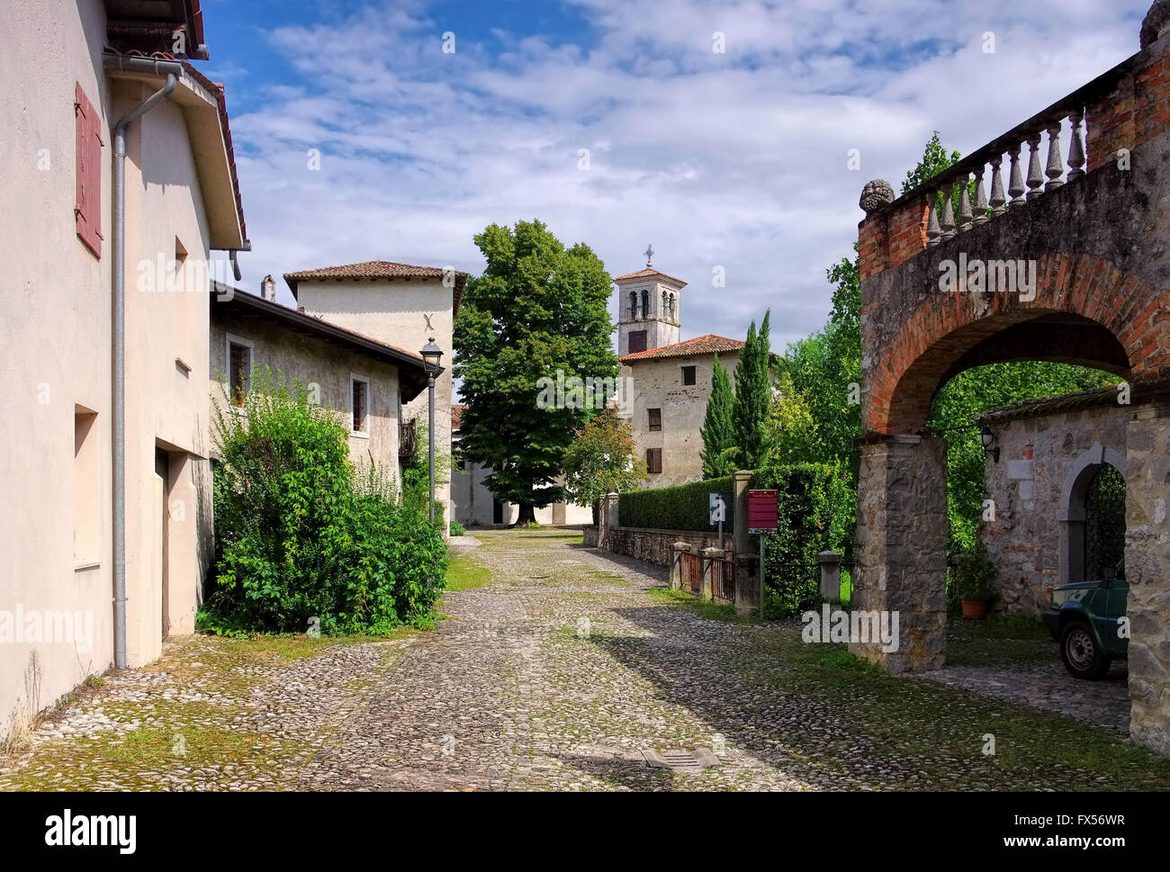 Strassoldo in Italienisch, Castello di Sotto - Strassoldo in Italien, Castello di Sotto Stockfoto