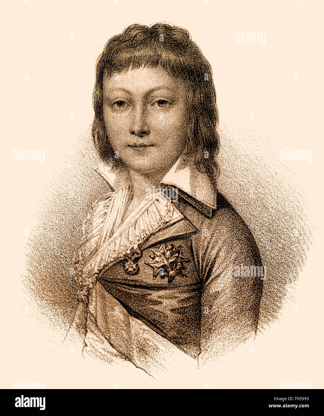 Louis XVII, Louis Charles de Bourbon, Dauphin von Frankreich, 1785-1795, Prince Royal von Frankreich Stockfoto