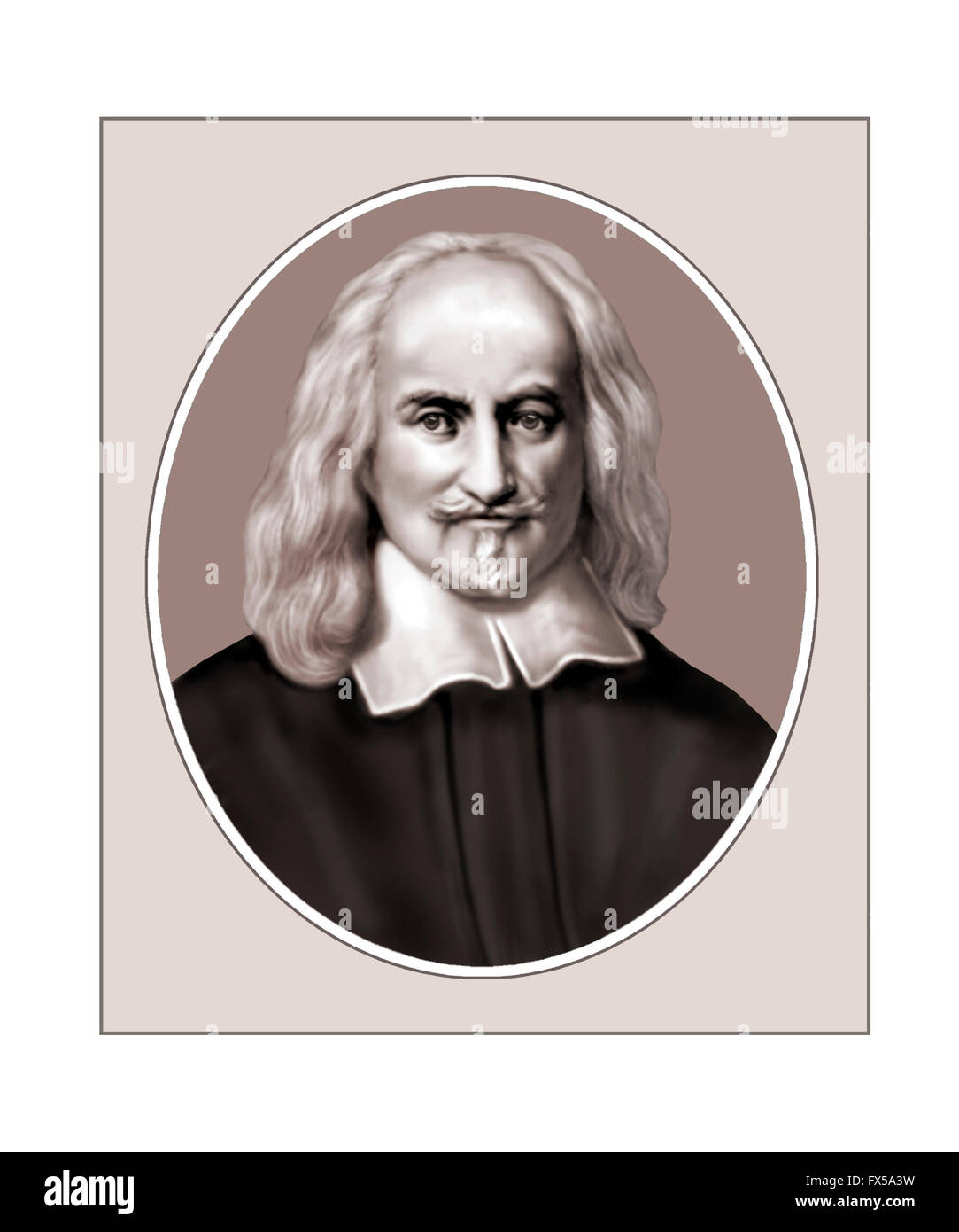 Thomas Hobbes, 1588-1679, politischer Philosoph Stockfoto