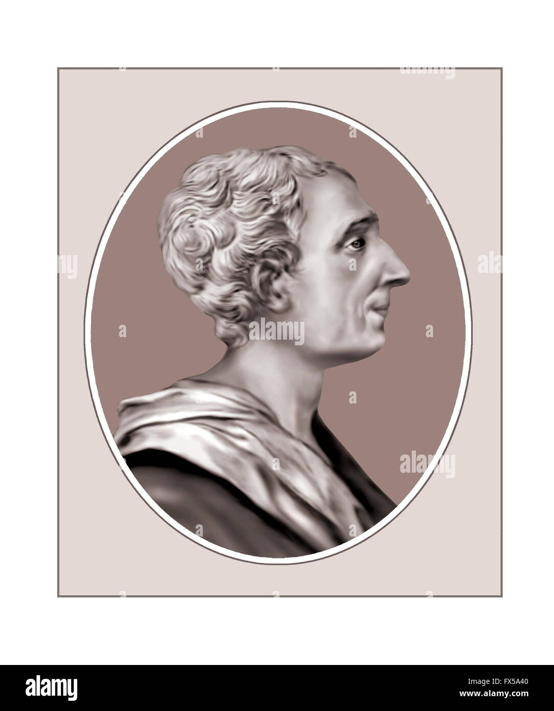 Montesquieu, 1689-1755, Philosoph, Jurist Stockfoto