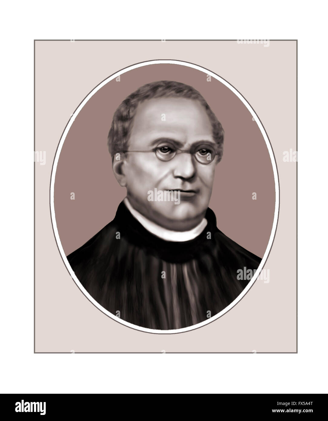 Gregor Johann Mendel, 1822-1884, mährischen Mönch Stockfoto