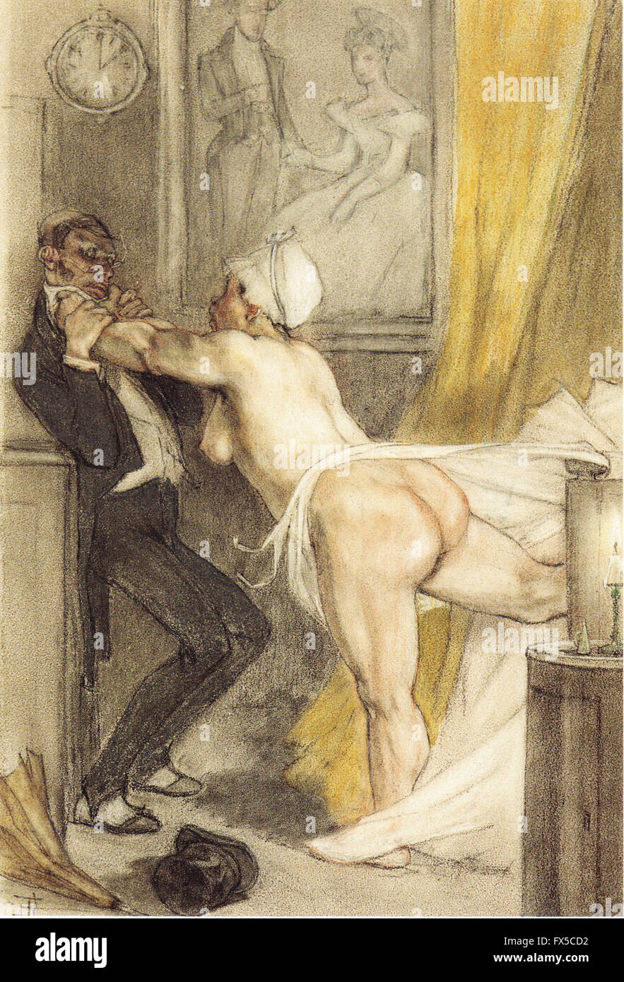 Félicien Rops - Leidenschaft Minuit Stockfoto