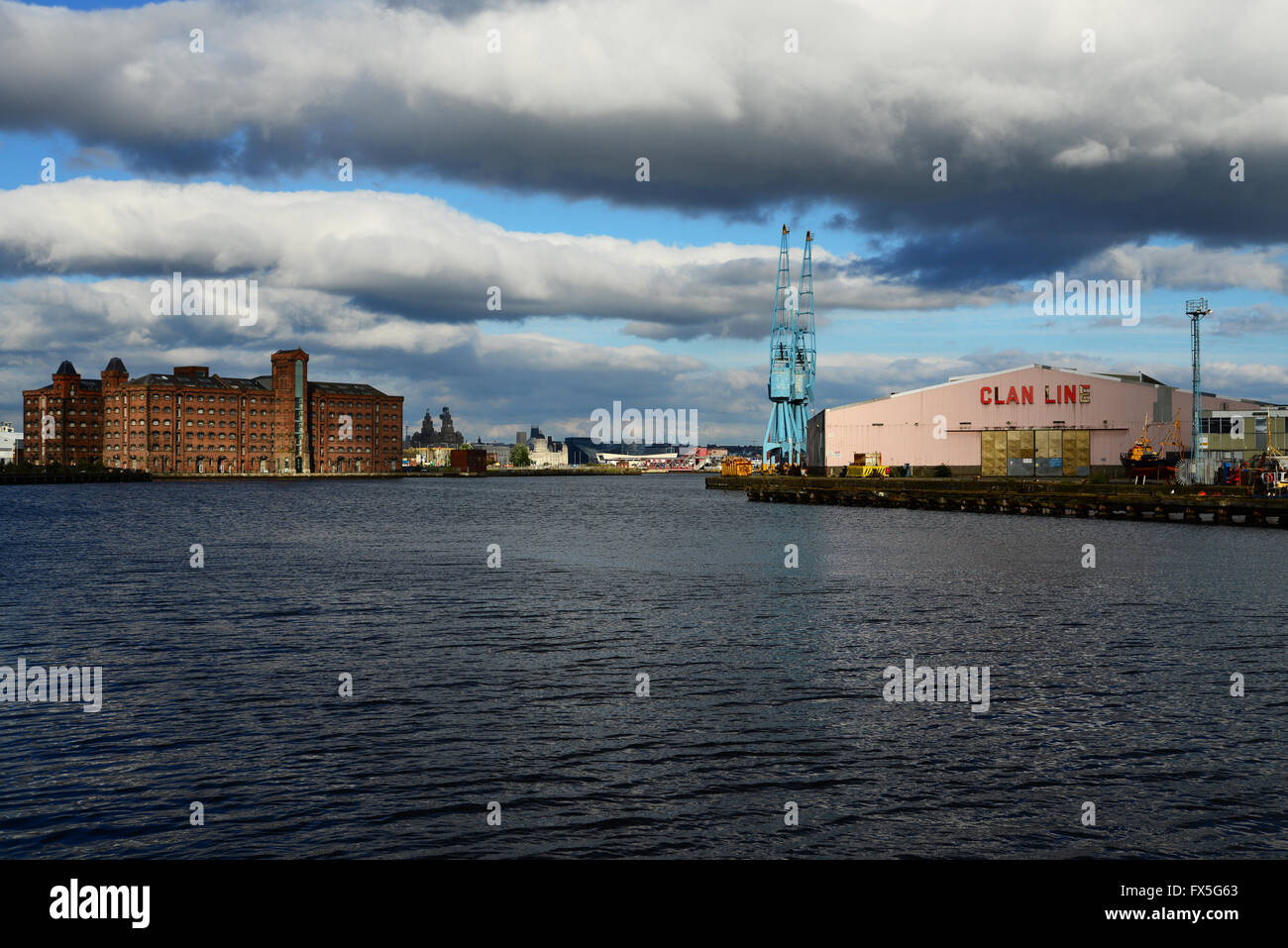 Birkenhead, Docks, Osten schweben, Clan Line Schuppen Stockfoto