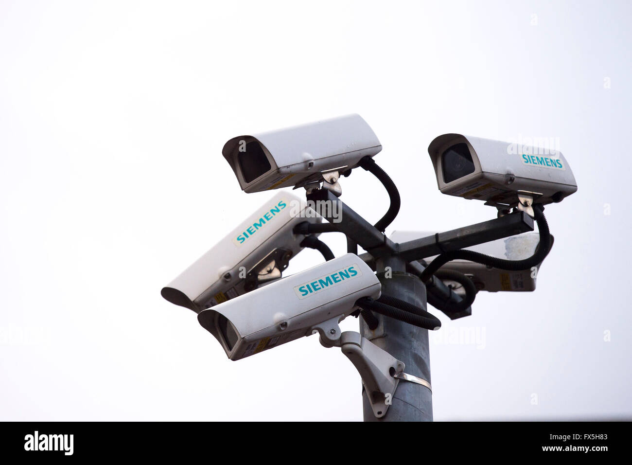 Siemens-CCTV-Überwachungskameras Stockfoto