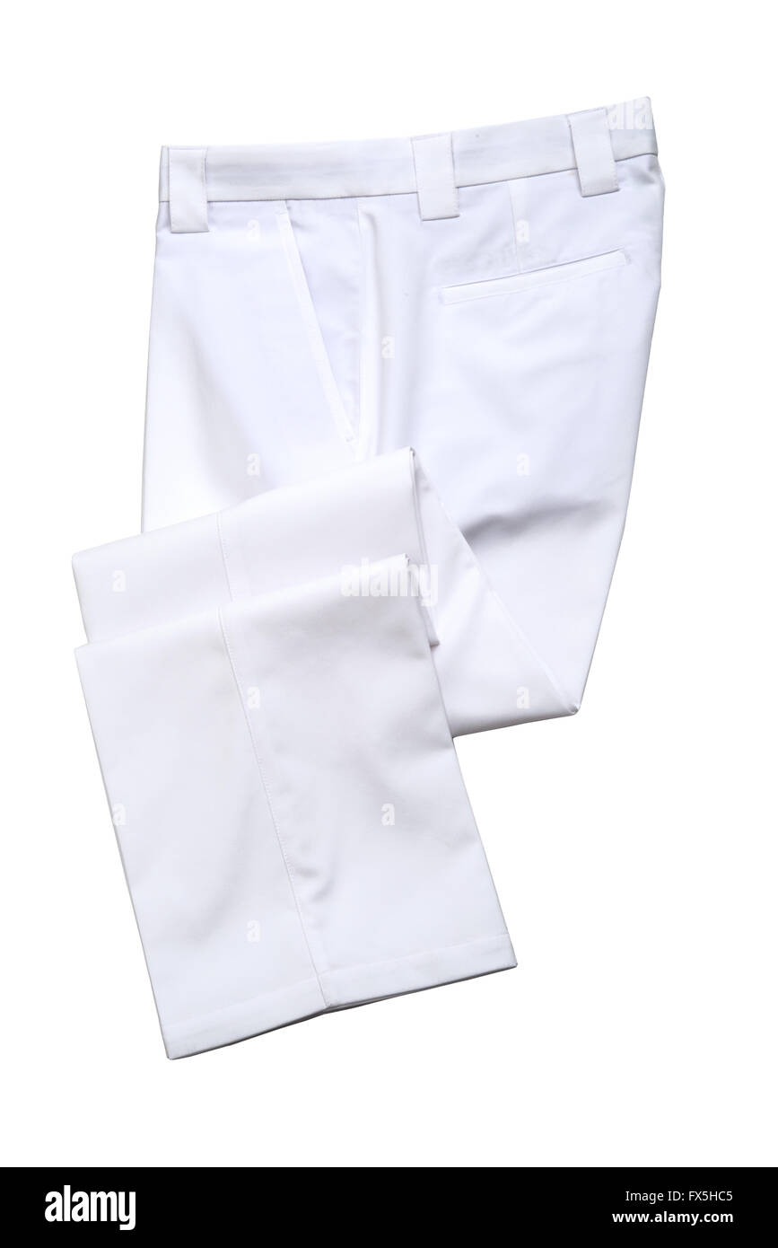 Weiße Hosen, Hosen Stockfoto