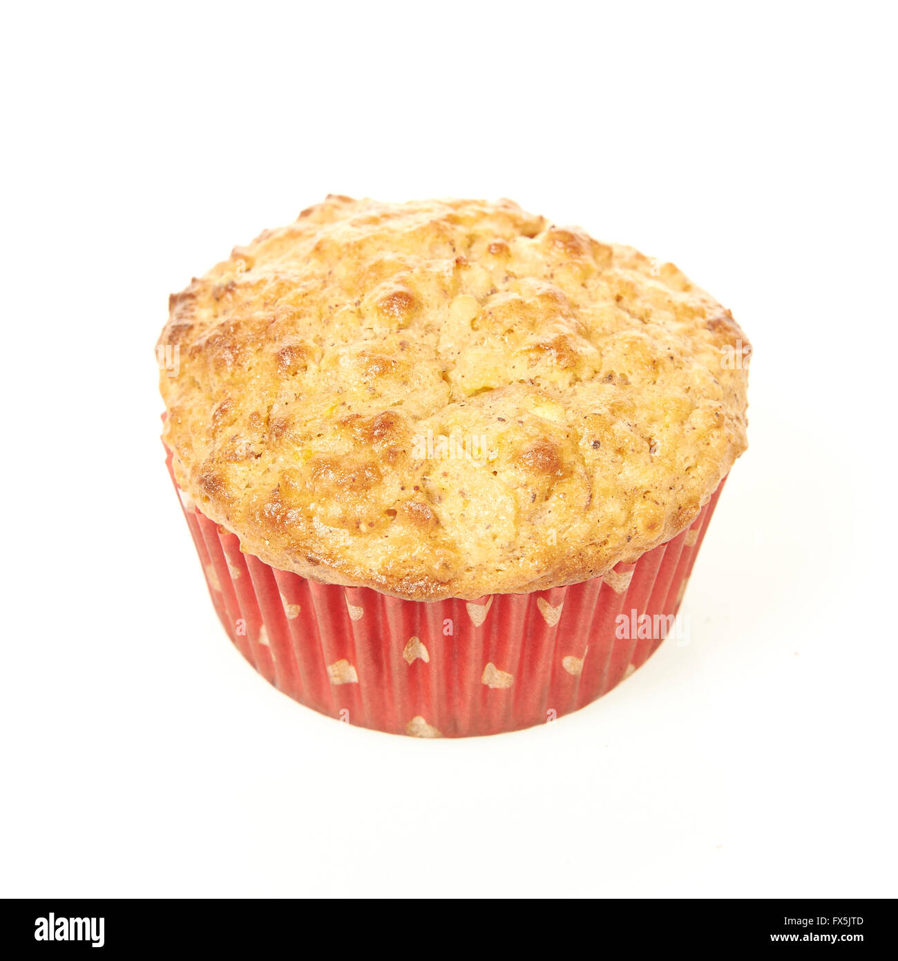 Kalorienarme Muffin isoliert auf weißem Hintergrund Stockfoto