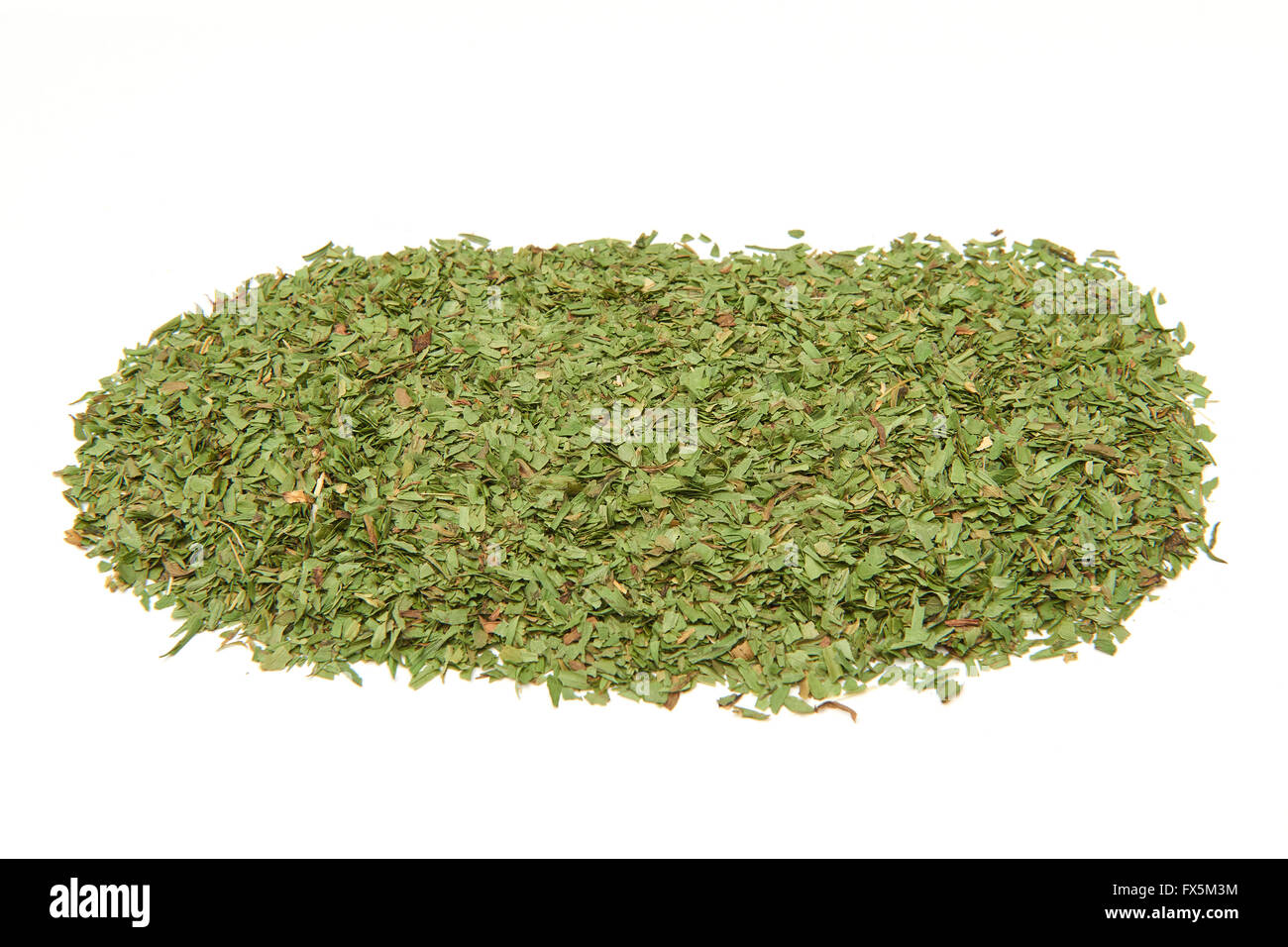 Nahaufnahme Bild der grünen getrockneten Estragon Blätter Stockfoto