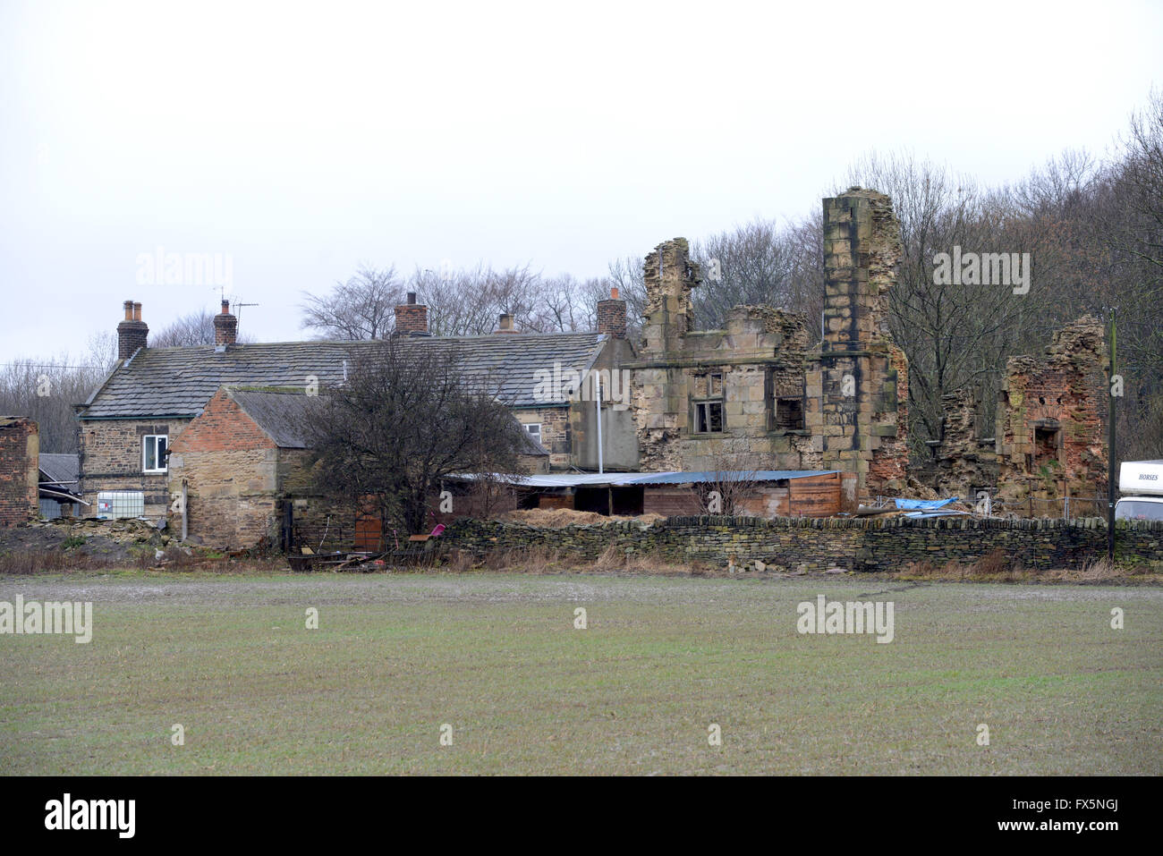 Tankersley Old Hall in der Nähe von Barnsley, South Yorkshire, Großbritannien. Stockfoto