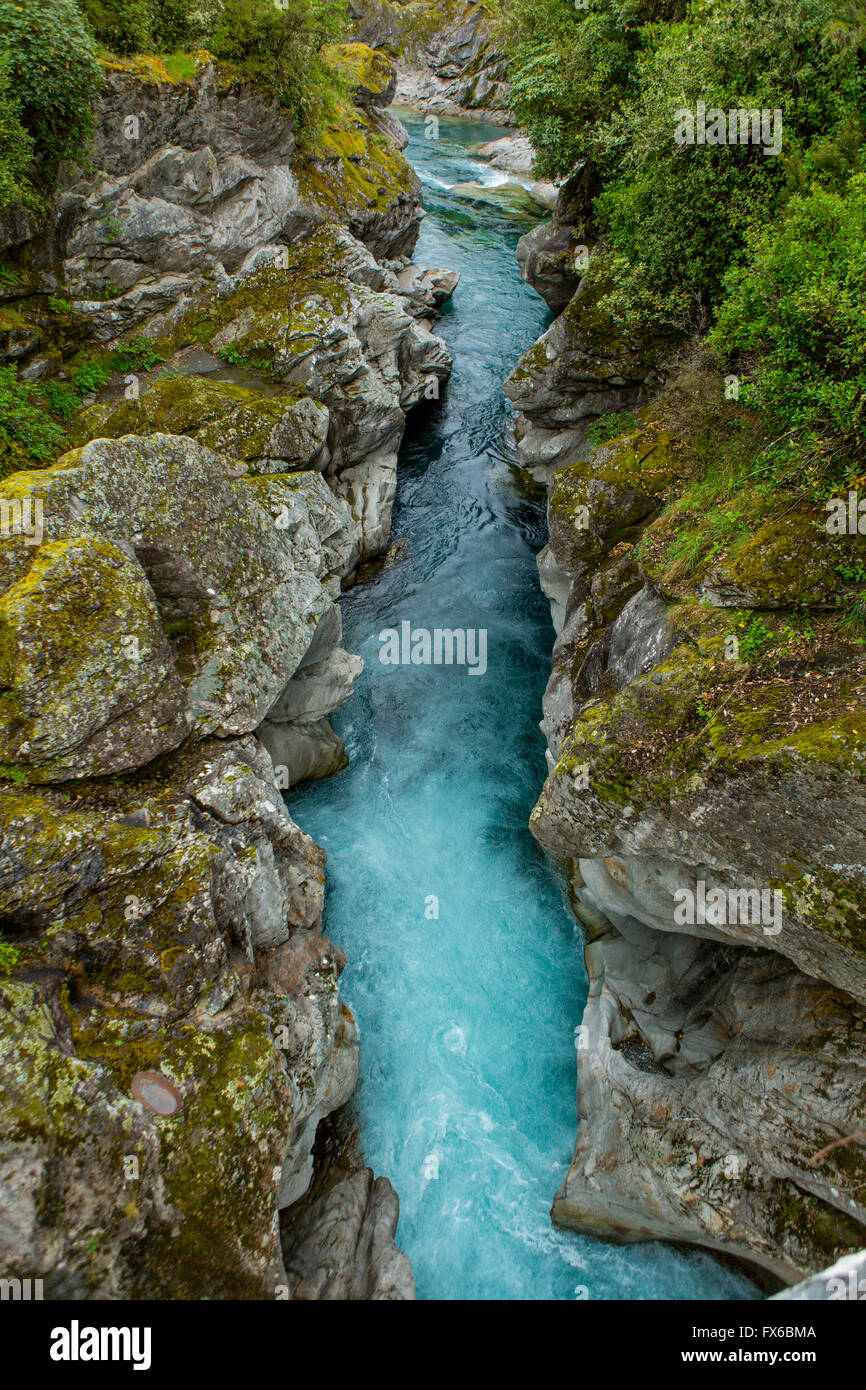 Erhöhte Ansicht des Flusses in Felsformation Stockfoto