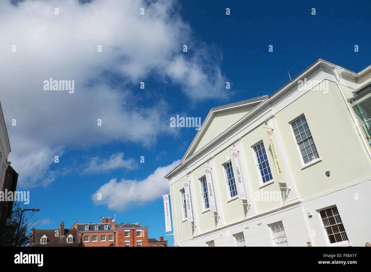 Ludlow Shropshire Versammlungsräumen Arts Center Veranstaltungsort Gebäude Stockfoto