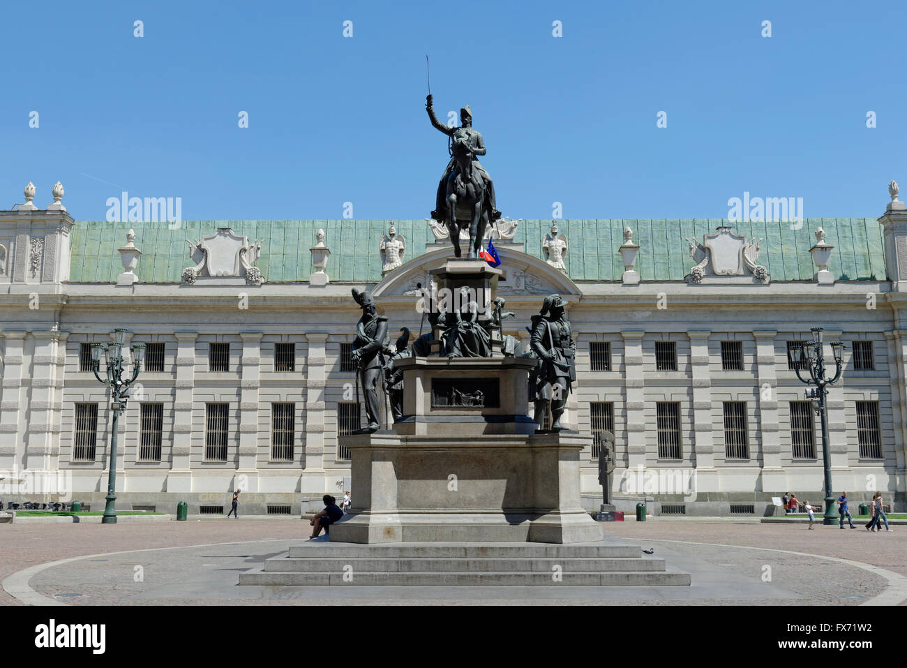 Piazza Carlo Alberto, Turin, Piemont, Italien Stockfoto