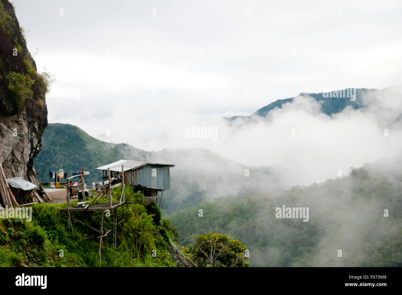 Hängende Haus im Cliff - Philippinen Stockfoto