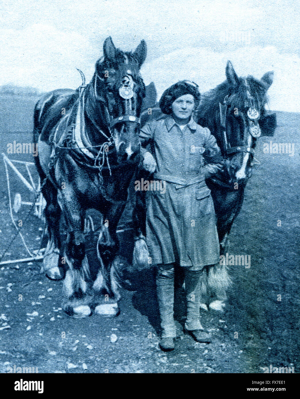 Cornwall-Preisträgerin für Eggen, Party und Kostüm - Foto vom "Großen Krieg" Zeitschrift, Bd. 156, UK, ca. 1917 Stockfoto