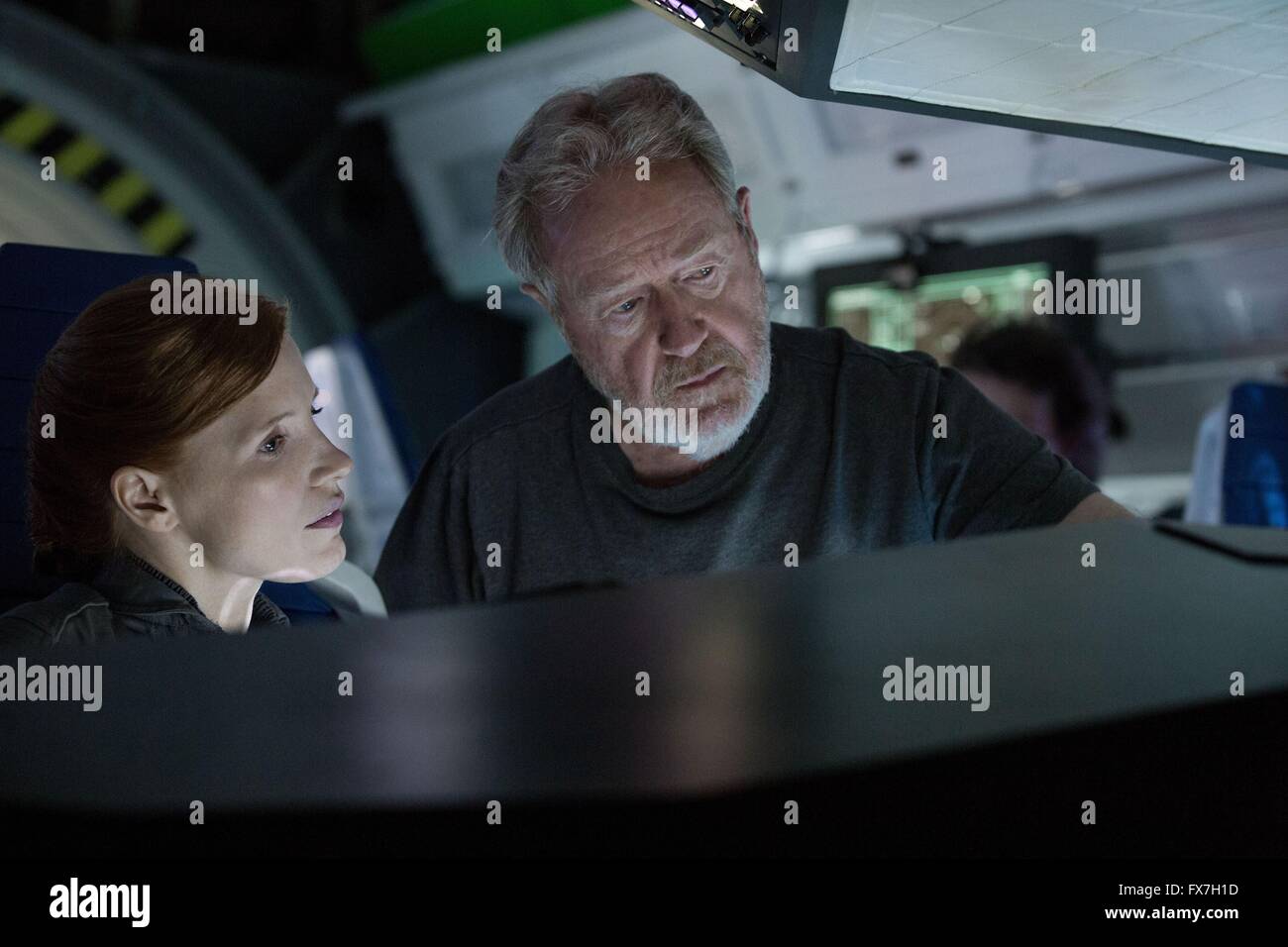 Das Marsjahr: 2015 USA Regie: Ridley Scott Jessica Chastain, Ridley Scott Shooting Bild Stockfoto