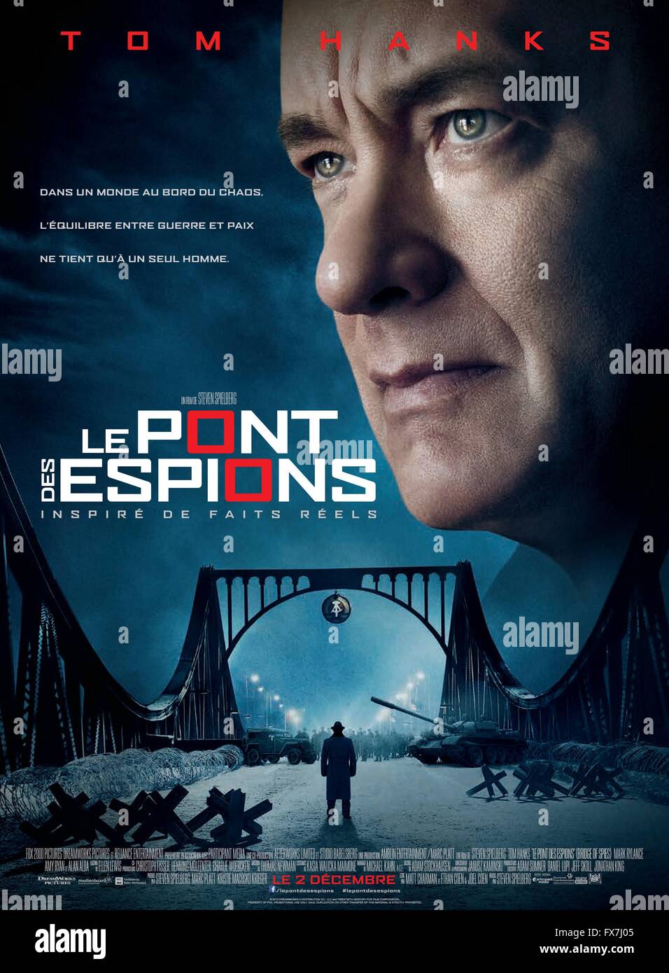 Brücke der Spione Jahr: 2015 UK Regie: Steven Spielberg-Tom Hanks Film-Plakat  (Fr Stockfotografie - Alamy