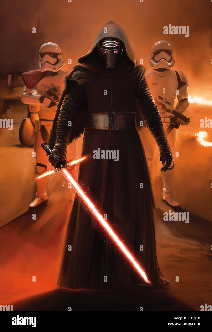 Star Wars: Episode VII - Kraft erwacht Jahres: 2015 USA Regie: j.j. Abrams Adam Fahrer Filmplakat (Kunstwerk) Stockfoto