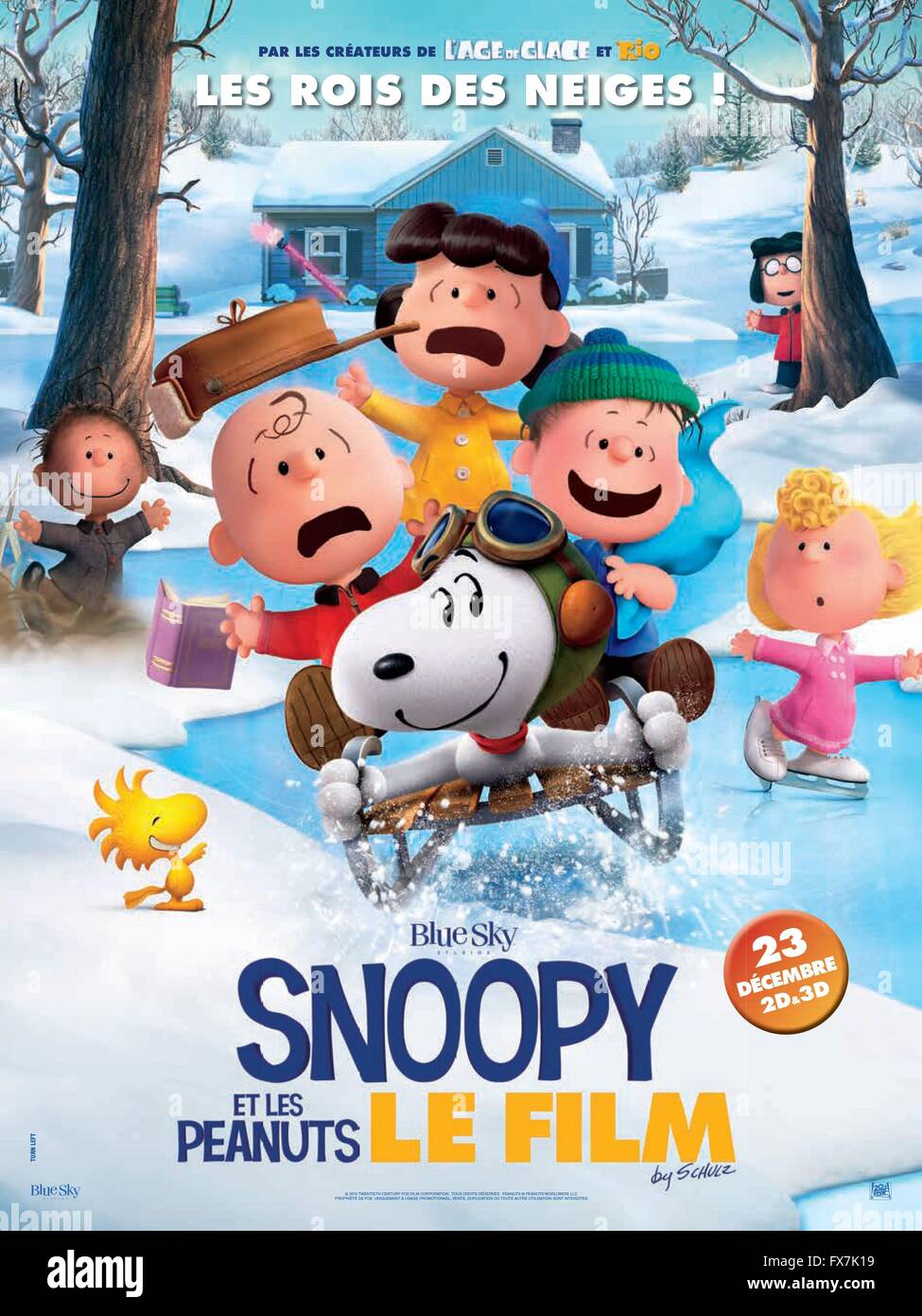 Die Peanuts-Film-Jahr: 2015 USA Regie: Steve Martino Animationsfilm-Poster (Fr) Stockfoto