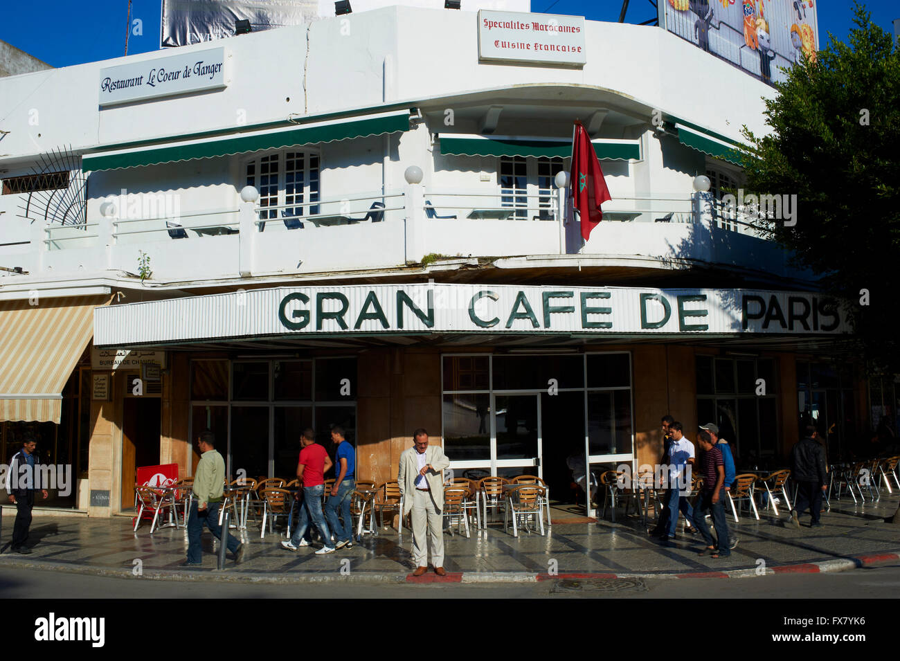 Marokko, Tanger Grand Cafe de Paris-Neustadt Stockfoto