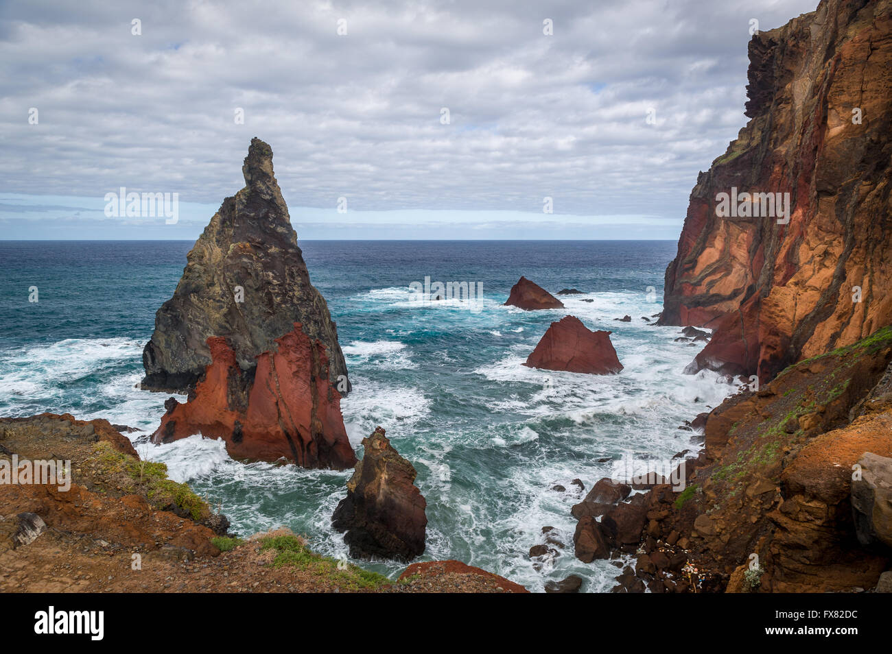 Madeira Insel Felsen Stockfoto
