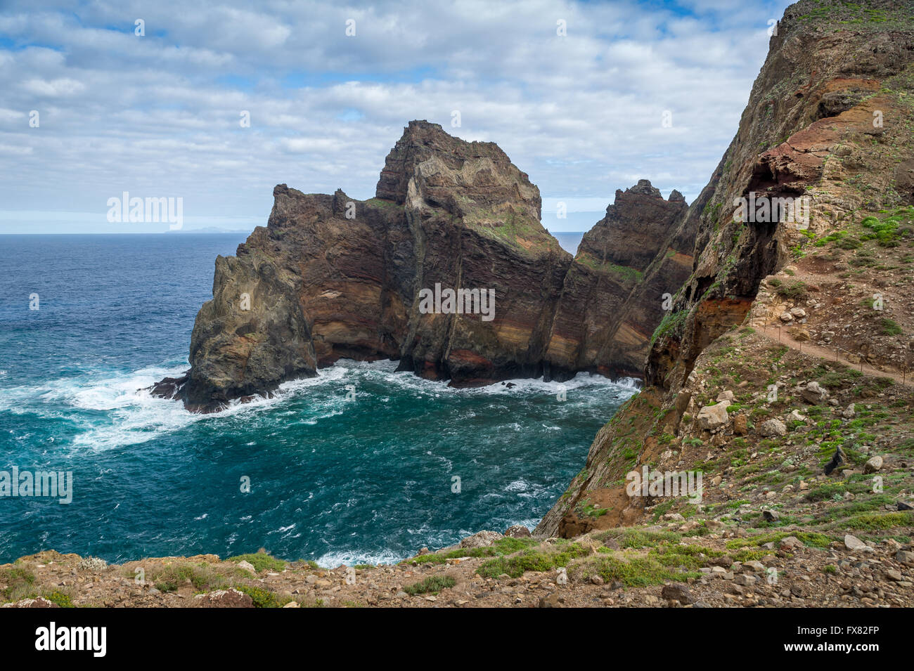 Madeira Insel Felsen Stockfoto