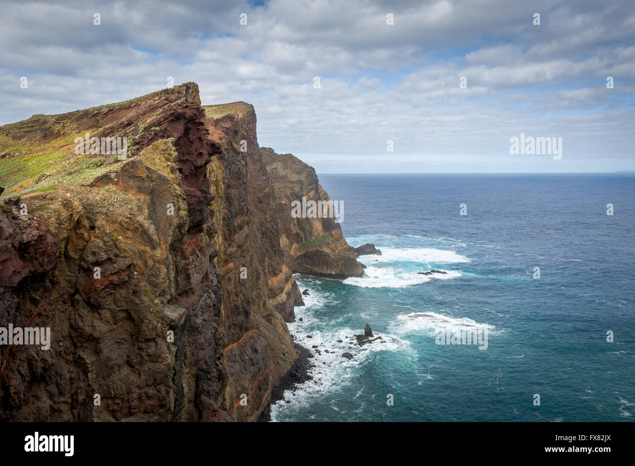 Felsigen Ost Küste der Insel Madeira Stockfoto