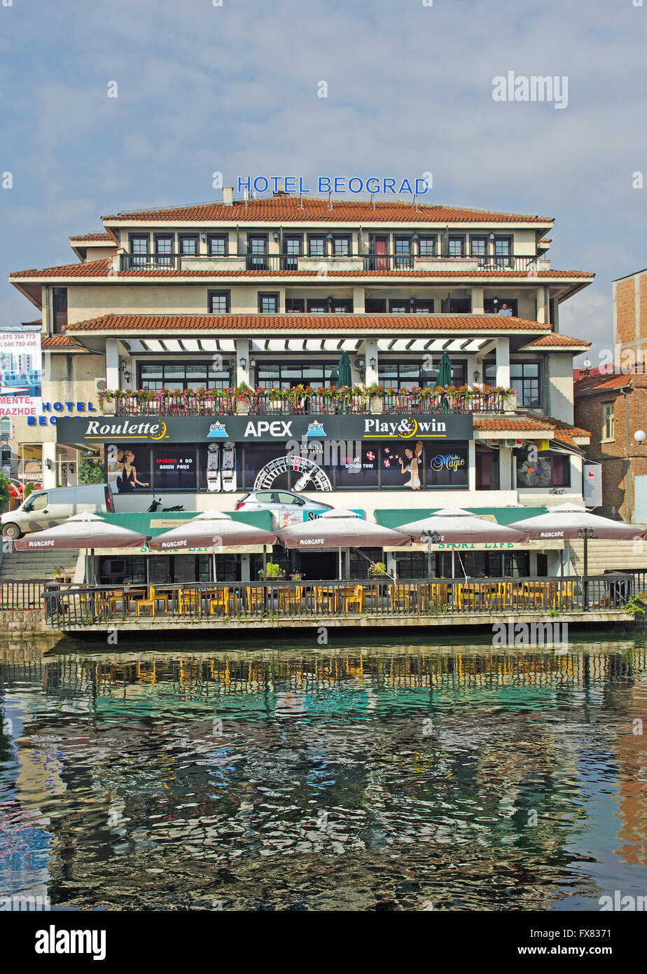 Hotel Beograd von See Ohrid, Struga, Mazedonien Stockfoto