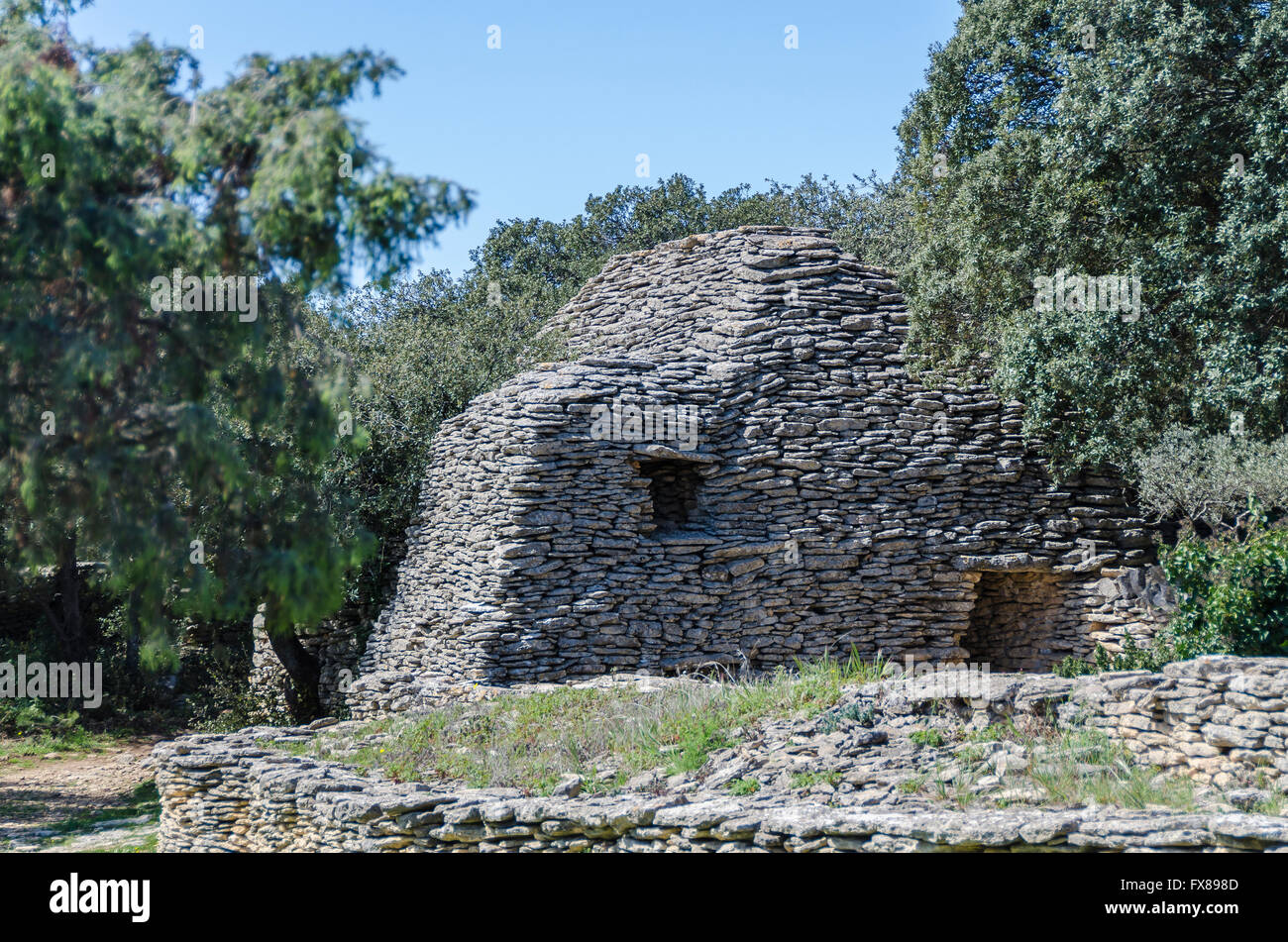 LE VILLAGE DES BORIES, GORDES, VAUCLUSE 84 FRANKREICH Stockfoto