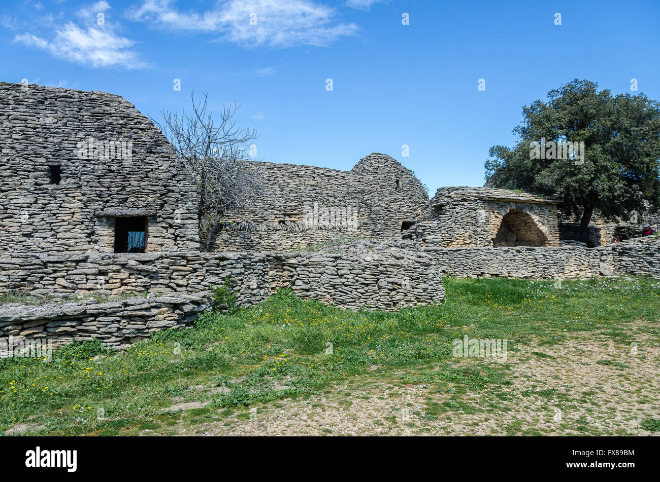 LE VILLAGE DES BORIES, GORDES, VAUCLUSE 84 FRANKREICH Stockfoto