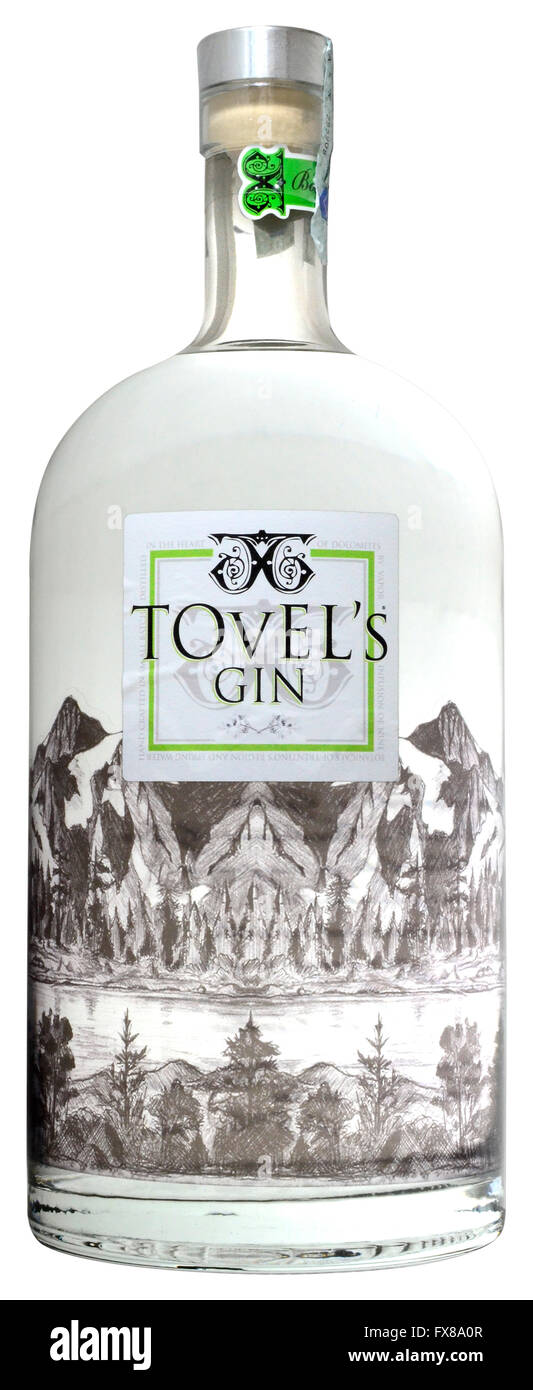 Gin Tovel 4,5 Liter, alc.45% Stockfoto