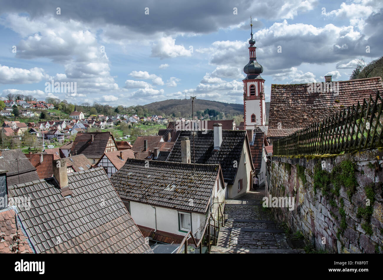 Deutschland-Bayern Rothenfels, Unterfranken, Franken, Main-Spessart, Mainfranken Stockfoto