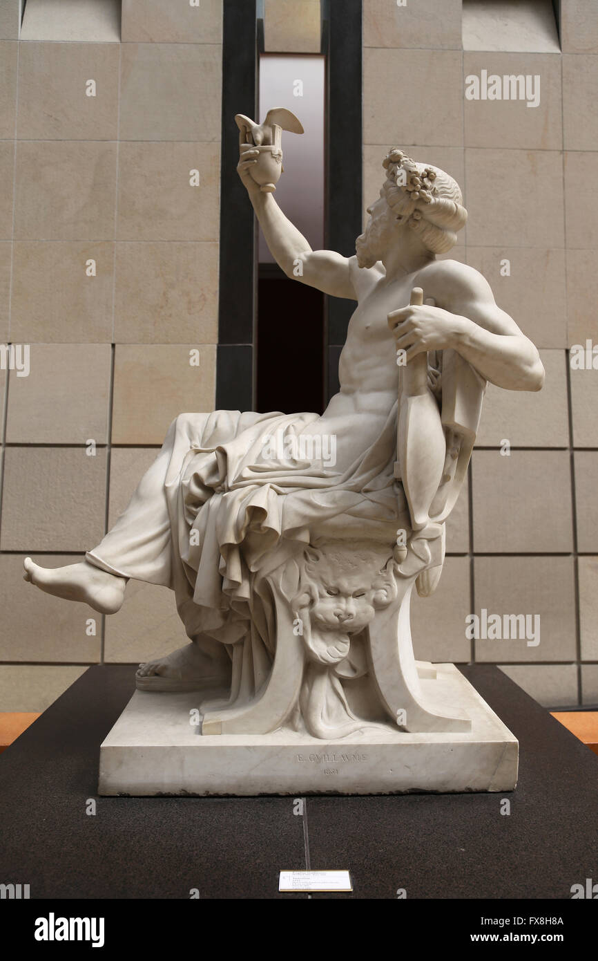 Anacreon (582-485). Griechische Lyriker. Statue, 1851 von Eugene Guillaume (1822-1905). Musée d ' Orsay. Paris. Frankreich. Stockfoto