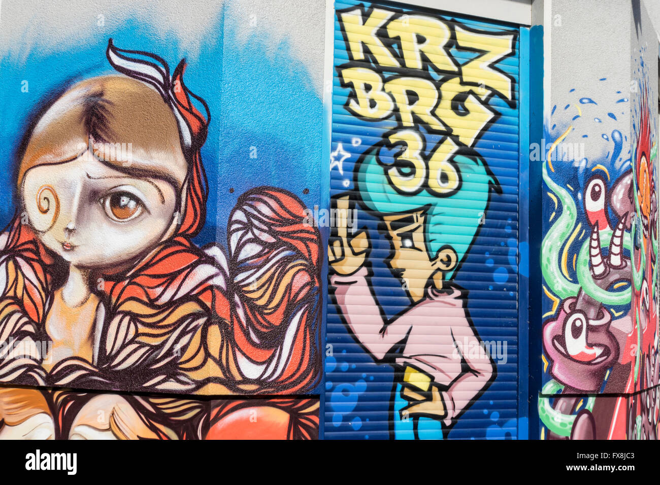 Graffiti, Kreuzberg, Street Art, Berlin Stockfoto