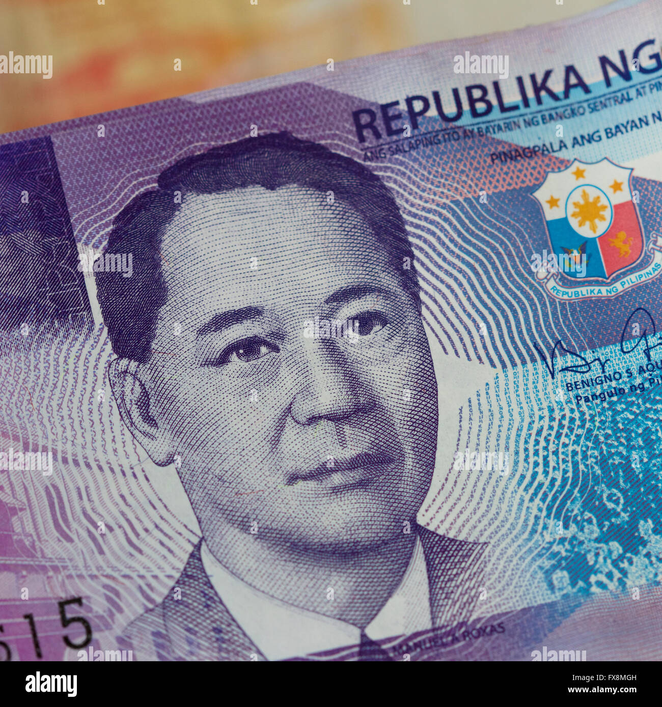 Geld von den Philippinen. Stockfoto