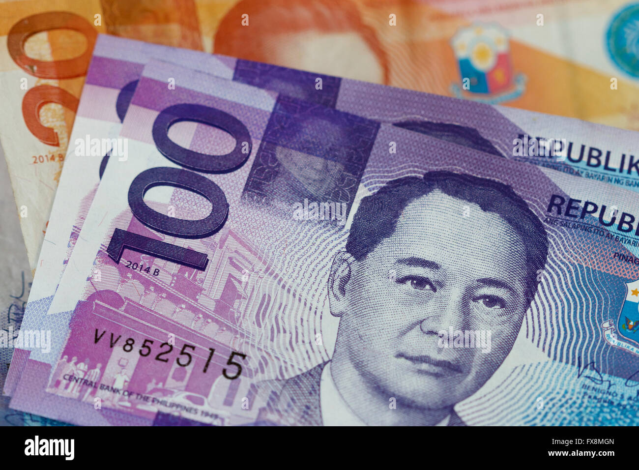 Geld von den Philippinen. Stockfoto