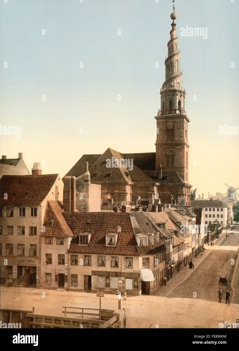 Erlöser-Kirche, Kopenhagen, Dänemark, Photochrome Print, um 1900 Stockfoto