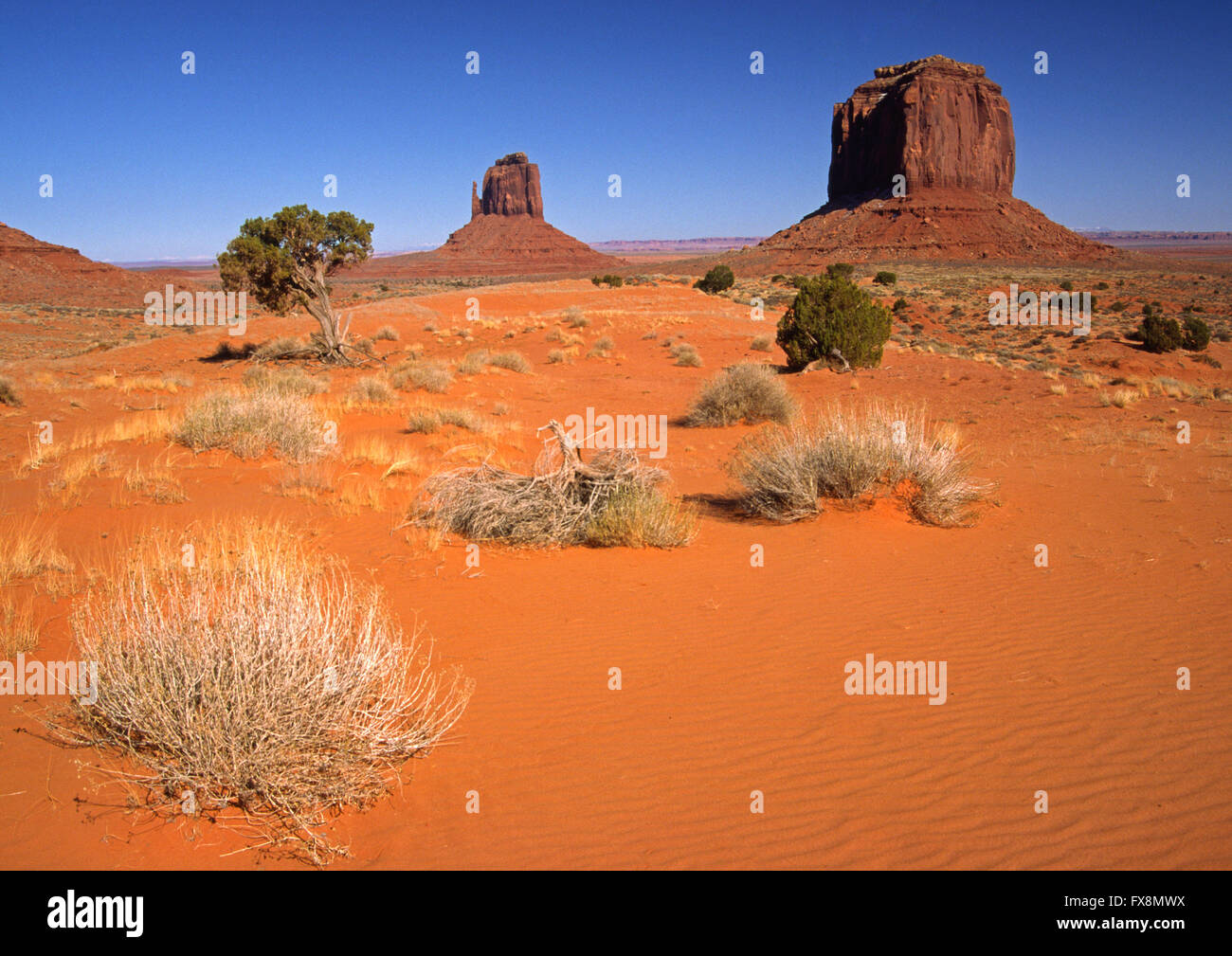 Monument Valley Arizona und Utah. Stockfoto