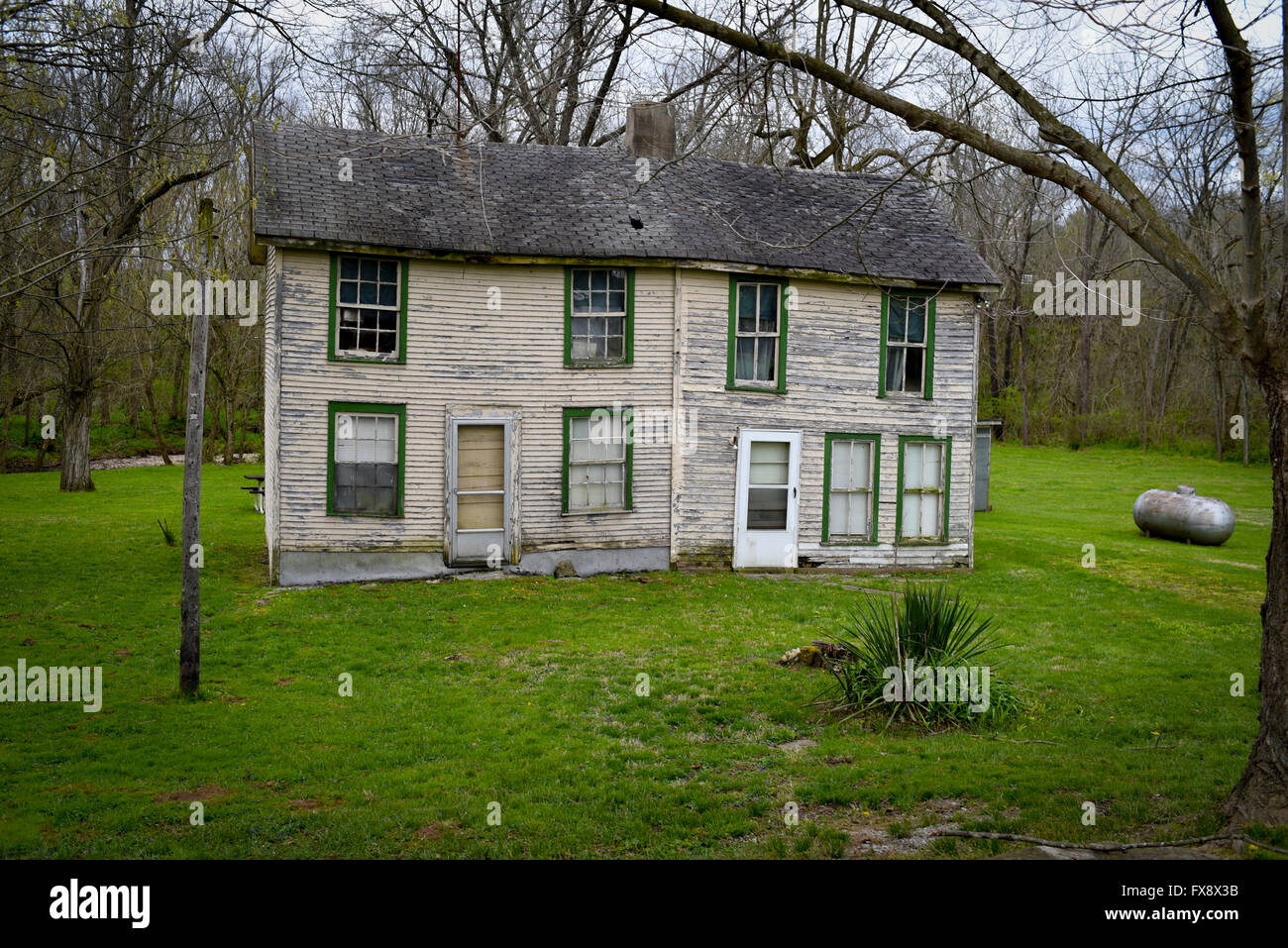 USA-Kentucky-KY einer alten verfallenen amerikanischen Haus nicht mehr in Gebrauch Stockfoto