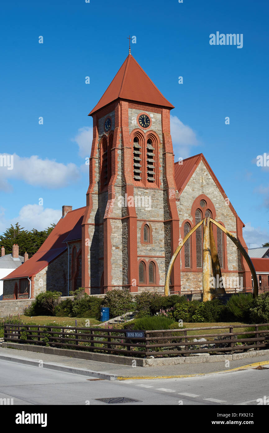 Historischen Christchurch Cathedral in Stanley, Hauptstadt der Falkland-Inseln. Stockfoto