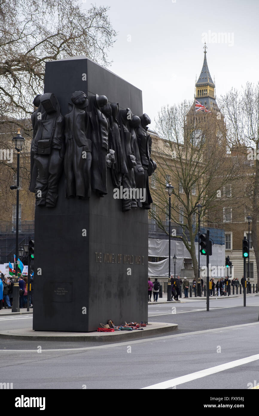 Die Frauen des zweiten Weltkrieges War Memorial in Whitehall, London England UK Stockfoto
