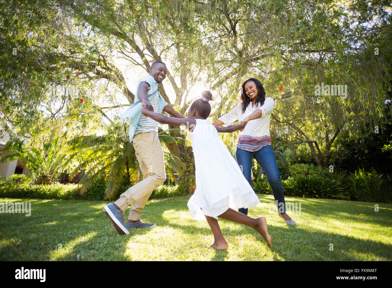 Glückliche Familie Spaß Stockfoto