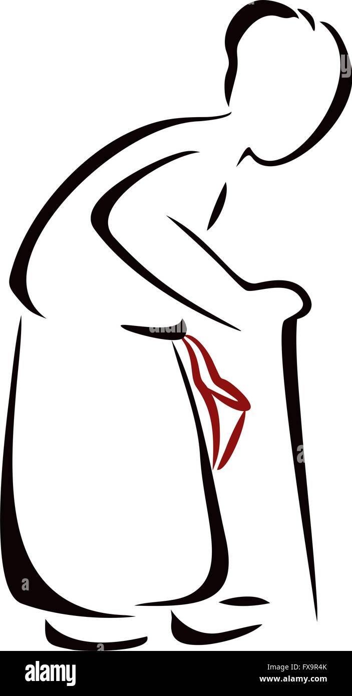 Ältere Frau Stock Vektor